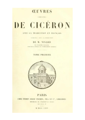 Couverture de Cicéron - Rhétorique - De l’Invention Oratoire (trad. Liez) I